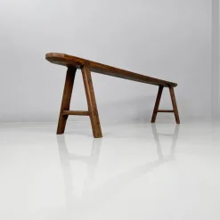 Sale Pamono French Art Deco Narrow Wood Bench, 1930s