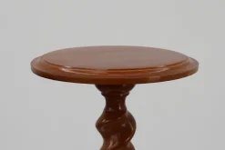 Pamono French Art Deco Oak Side Table with Twisted Base, 1940s><noscript><img width=