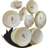Pamono French Art Deco Service in Porcelain from Limoges, 1920s, Set of 49> Dinner Plates & Bowls