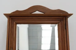 Best Pamono French Art Deco Shaving Cabinet in Carved Wood with Beveled Mirror, 1920s