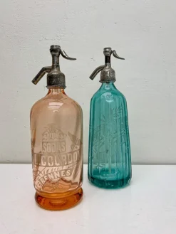 Pamono French Art Deco Soda Syphons, 1920s, Set of 2><noscript><img width=