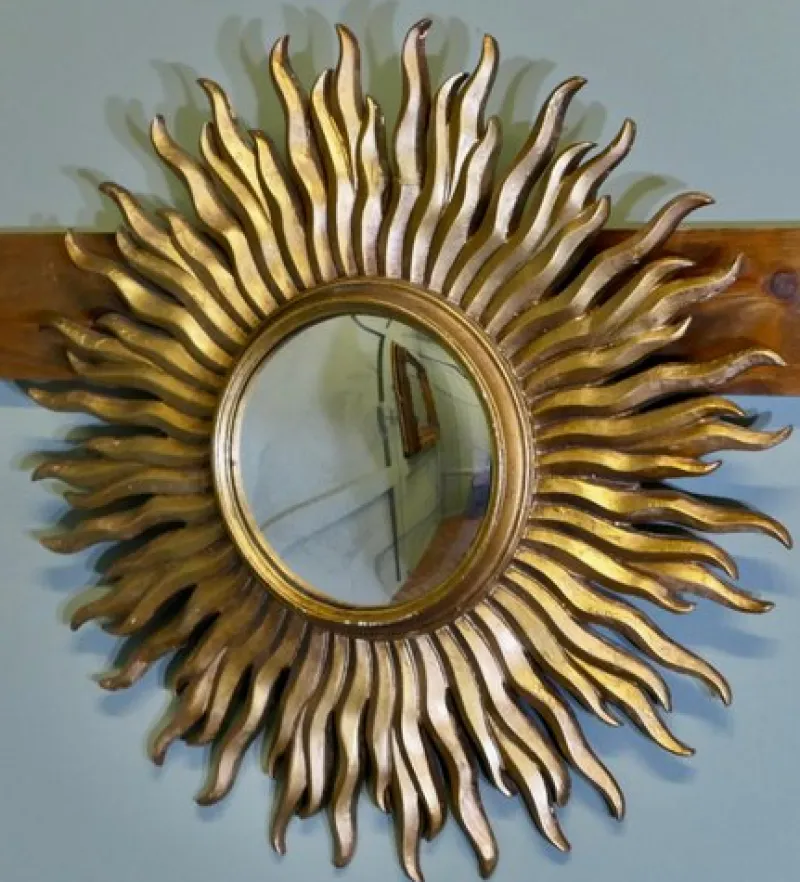 Pamono French Art Deco Style Sunburst Mirror, 1960s> Mirrors