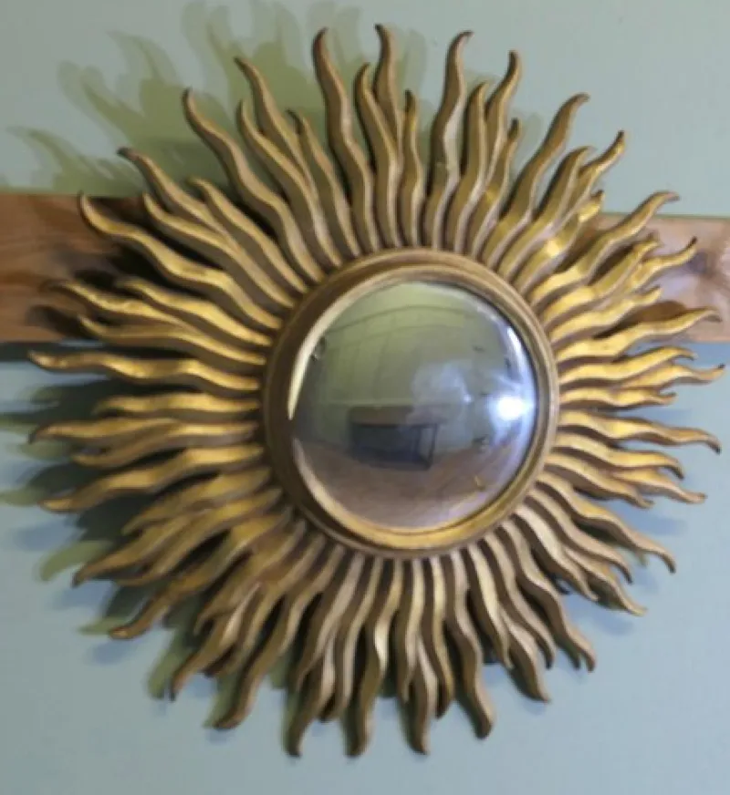 Pamono French Art Deco Style Sunburst Mirror, 1960s> Mirrors