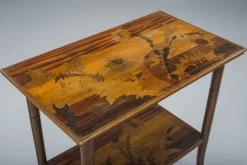 Pamono French Art Nouveau Marquetry Table by Emile Galle, 1900s