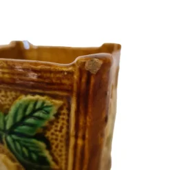 Pamono French Art Nouveau Square Flower Pots, Late 19th Century, Set of 2><noscript><img width=