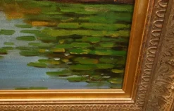 Pamono French Artist, Impressionist Landscape, 1980s, Oil Painting, Framed><noscript><img width=