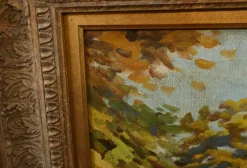 Pamono French Artist, Impressionist Landscape, 1980s, Oil Painting, Framed><noscript><img width=