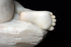 Pamono French Artist, Napoleon III Sculpture of Winged Cherub, 19th Century, Alabaster