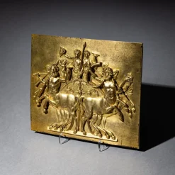 Pamono French Artist, Relief Triumph of Bacchus, Early 19th Century, Gilt Bronze><noscript><img width=