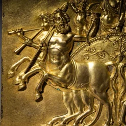 Pamono French Artist, Relief Triumph of Bacchus, Early 19th Century, Gilt Bronze><noscript><img width=