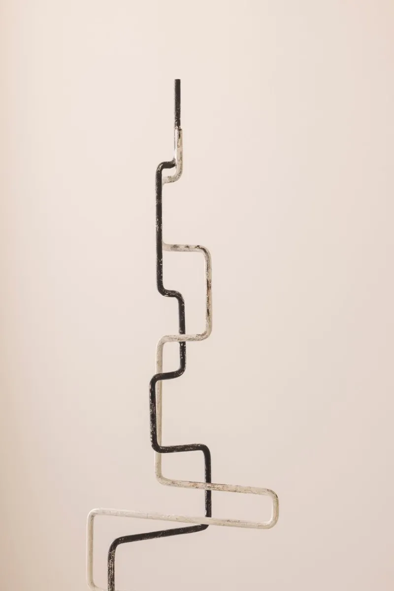Pamono French Artist, Zigzag Sculpture, 1960s, Metal & Stone> Abstraction