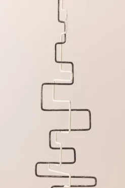 Pamono French Artist, Zigzag Sculpture, 1960s, Metal & Stone><noscript><img width=