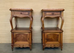 Pamono French Bedside Tables with Cabriole Legs, 1950s, Set of 2><noscript><img width=