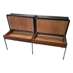 Pamono French Bench with Storage Space, 1960s