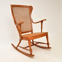 Pamono French Bentwood and Cane Rocking Chair, 1900s> Rocking Chairs