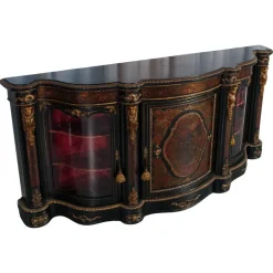 Pamono French Boulle Style Sideboard with Brass Inlay and Gilt Bronze Mounts, 1920s> Sideboards & Buffets