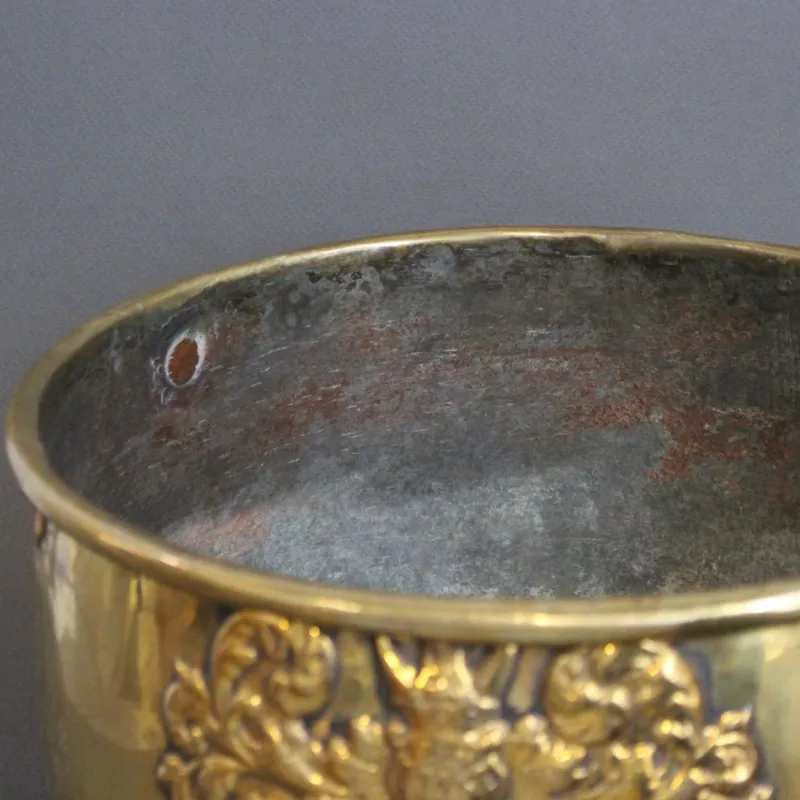 Pamono French Brass Cachepot, 1700s> Planters And Jardiniere