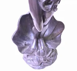 Pamono French Bronze Fountain Nude Female Rococo Clam Shell Water Feature> Garden Accessories