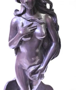 Pamono French Bronze Fountain Nude Female Rococo Clam Shell Water Feature><noscript><img width=