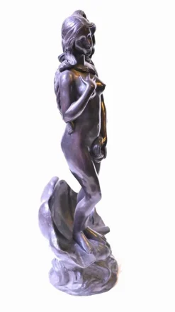 Pamono French Bronze Fountain Nude Female Rococo Clam Shell Water Feature><noscript><img width=