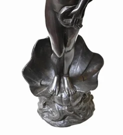 Pamono French Bronze Fountain Nude Female Rococo Clam Shell Water Feature><noscript><img width=