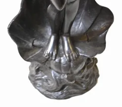Pamono French Bronze Fountain Nude Female Rococo Clam Shell Water Feature><noscript><img width=