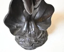 Pamono French Bronze Fountain Nude Female Rococo Clam Shell Water Feature><noscript><img width=