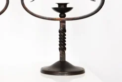 Clearance Pamono French Brown Wrought Iron Candelabras by Charles Piguet, 20th Century, Set of 2