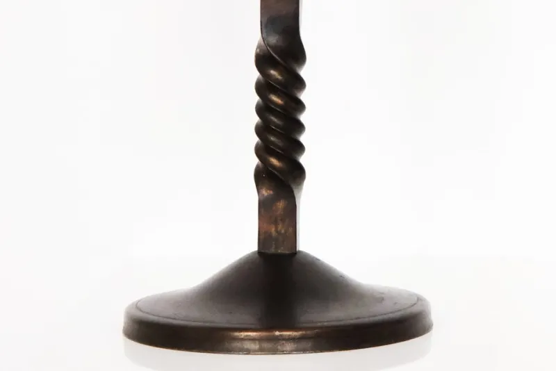 Clearance Pamono French Brown Wrought Iron Candelabras by Charles Piguet, 20th Century, Set of 2