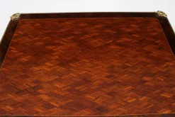Best Pamono French Burr Walnut Parquetry Card Backgammon Table, 19th Century