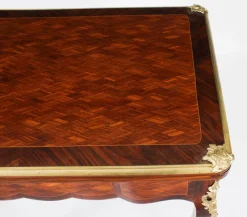 Best Pamono French Burr Walnut Parquetry Card Backgammon Table, 19th Century
