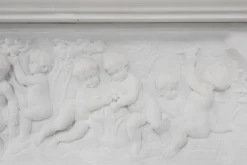 Pamono French Carrara Marble Fire Place, 1950s><noscript><img width=
