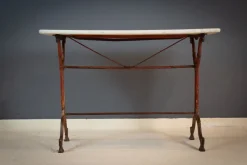 Pamono French Cast Iron and Marble Garden Table> Garden Tables