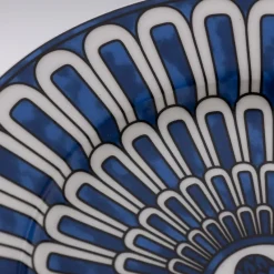 Pamono French Ceramic Bleus Dailleurs Dessert Plates by Hermes for Hermès, 2000s, Set of 2><noscript><img width=