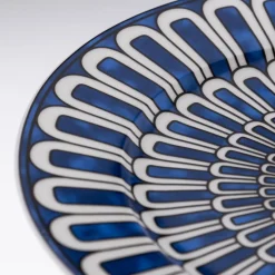 Pamono French Ceramic Bleus Dailleurs Dessert Plates by Hermes for Hermès, 2000s, Set of 2><noscript><img width=
