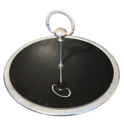 Pamono French Cheese or Serving Tray in Inox and Glass From Jean Couzon, Circa 1970><noscript><img width=