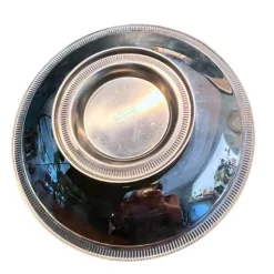 Pamono French Cheese or Serving Tray in Inox and Glass From Jean Couzon, Circa 1970><noscript><img width=