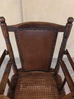 Pamono French Children's Chair in Walnut, Late 1800s><noscript><img width=
