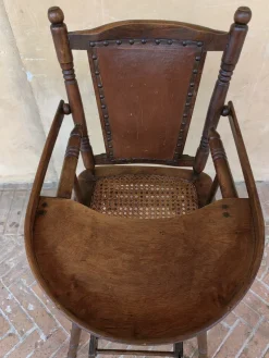 Pamono French Children's Chair in Walnut, Late 1800s><noscript><img width=