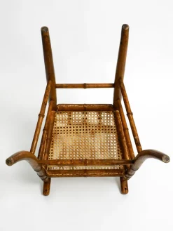 New Pamono French Child's Highchair in Bentwood with Viennese Wicker Seat, 1930s