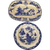 Online Pamono French Chinese Faience Dish and Plate by Jules Vieillard, Set of 2