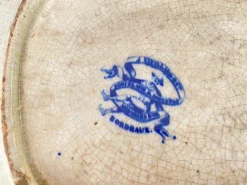 Online Pamono French Chinese Faience Dish and Plate by Jules Vieillard, Set of 2