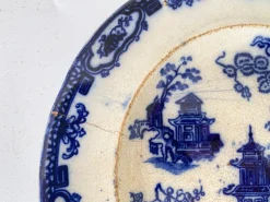 Online Pamono French Chinese Faience Dish and Plate by Jules Vieillard, Set of 2