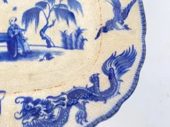 Online Pamono French Chinese Faience Dish and Plate by Jules Vieillard, Set of 2