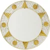 Pamono French Circular Mirror with Embossed Geometric Metal Frame, 1960s> Mirrors
