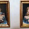 New Pamono French Color Lithographs, Framed, Set of 2