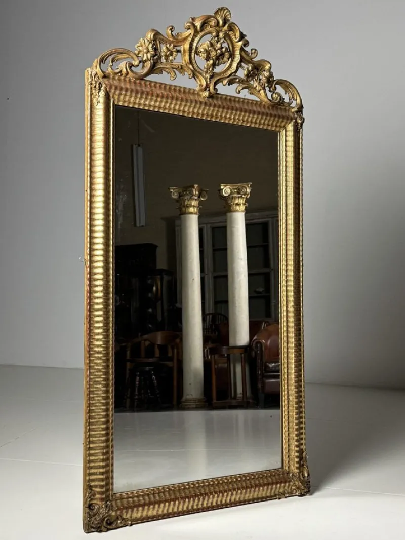 Pamono French Crested Mirror, 19th Century> Mirrors
