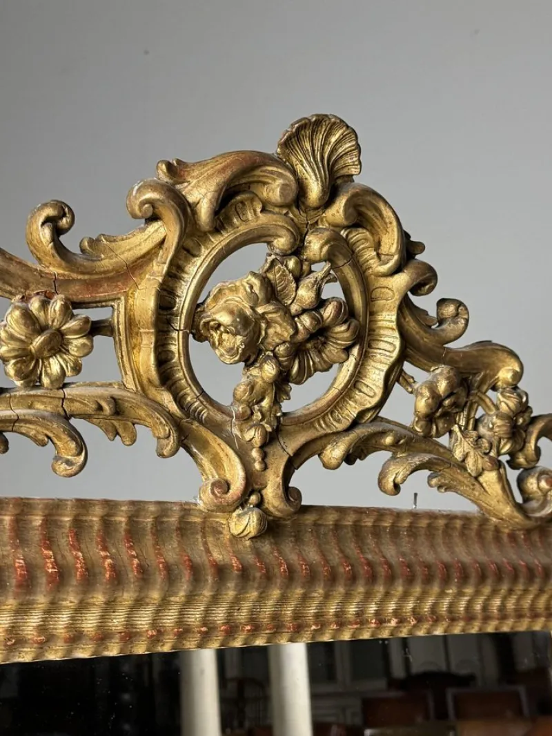 Pamono French Crested Mirror, 19th Century> Mirrors