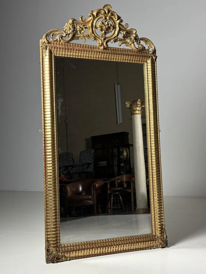 Pamono French Crested Mirror, 19th Century> Mirrors