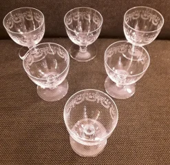Online Pamono French Crystal Glass Wine Glasses from Baccarat, 1970s, Set of 6